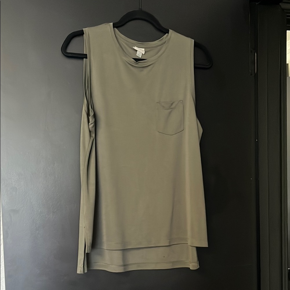 Olive Sleeveless Top